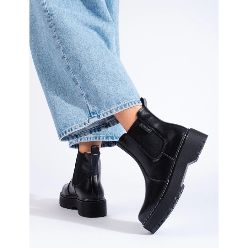 Svarta Chelsea-stövlar för kvinnor Big Star II274101 1