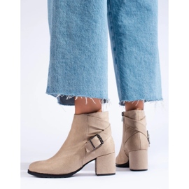 T.Sokolski Stövletter i mocka på Sokolski-stolpen beige 1