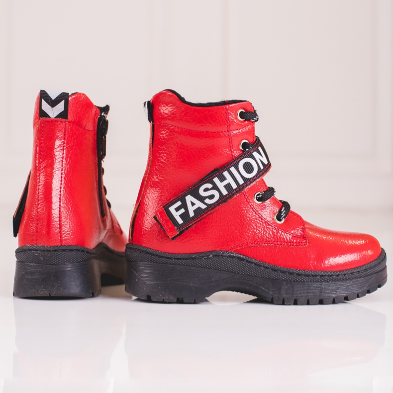 W. Potocki Flickstövlar Potocki mode röd 2