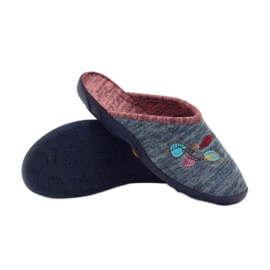 Befado damskor tofflor 235d151 tofflor brun blå 3