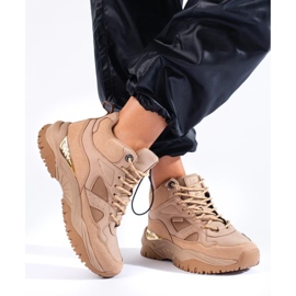 Big Star sneakers för kvinnor KK274355 beige 1