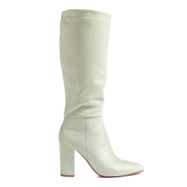 Damstövlar av ekologisk mocka grön 2