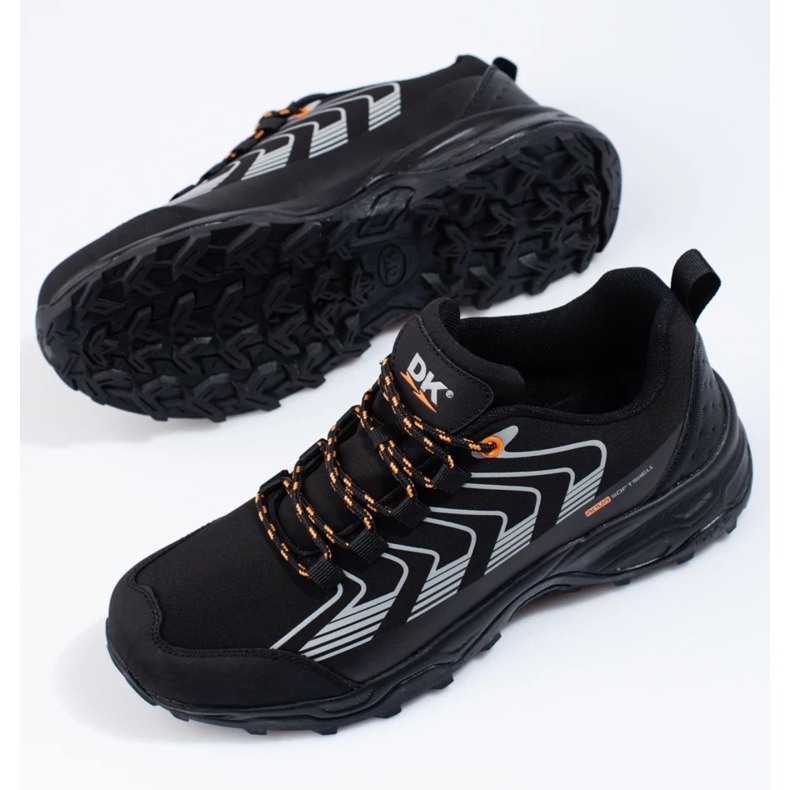 Dk vandringsskor för män Softshell svarta vit 2