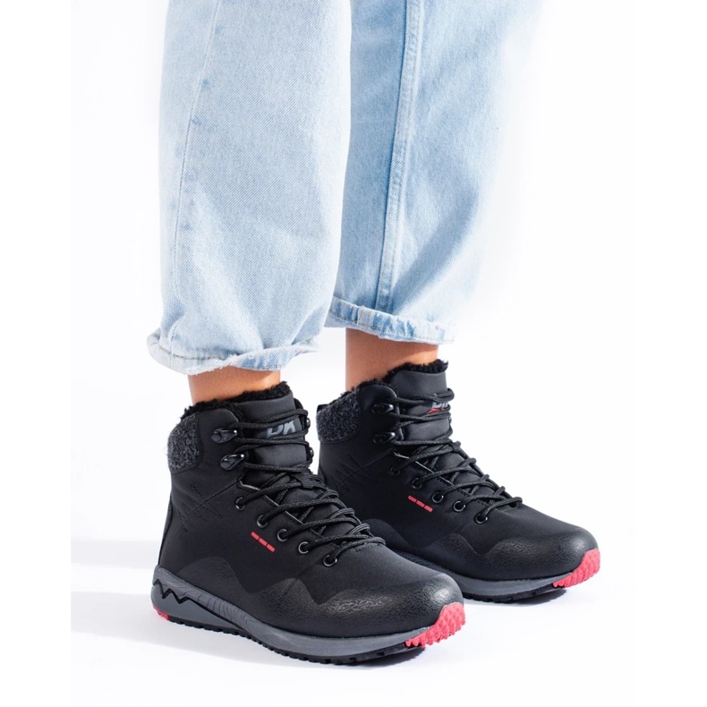 DK Höga vandringskängor för kvinnor med isolering svart 2
