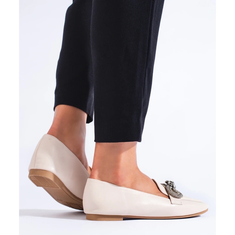 Eleganta dammockasiner med dekoration beige 1