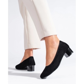 W. Potocki Kvinnors svarta genombrutna pumps Potocki 1