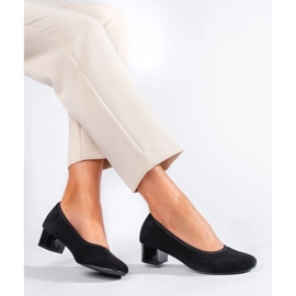 W. Potocki Kvinnors svarta genombrutna pumps Potocki 2