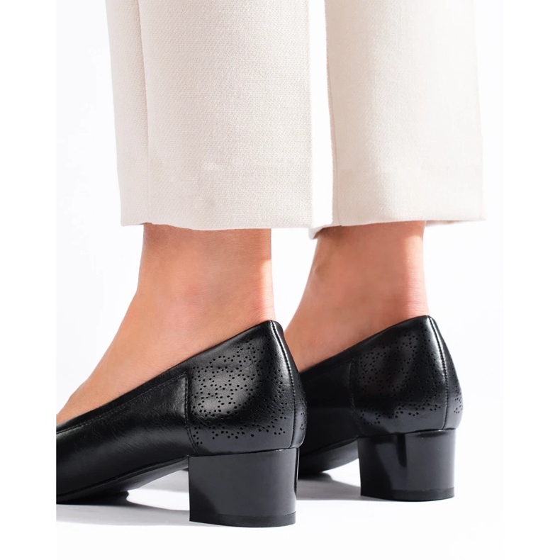 W. Potocki Kvinnors lågklackade pumps Potocki svart 1