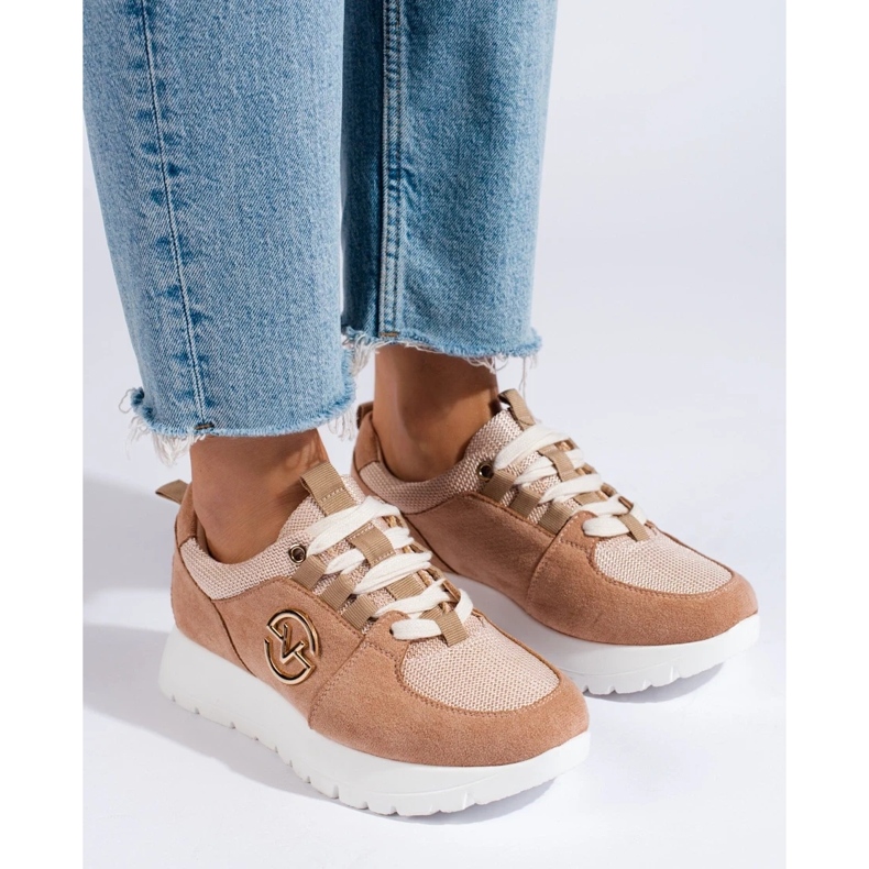 Vinceza beige sportskor för kvinnor 2