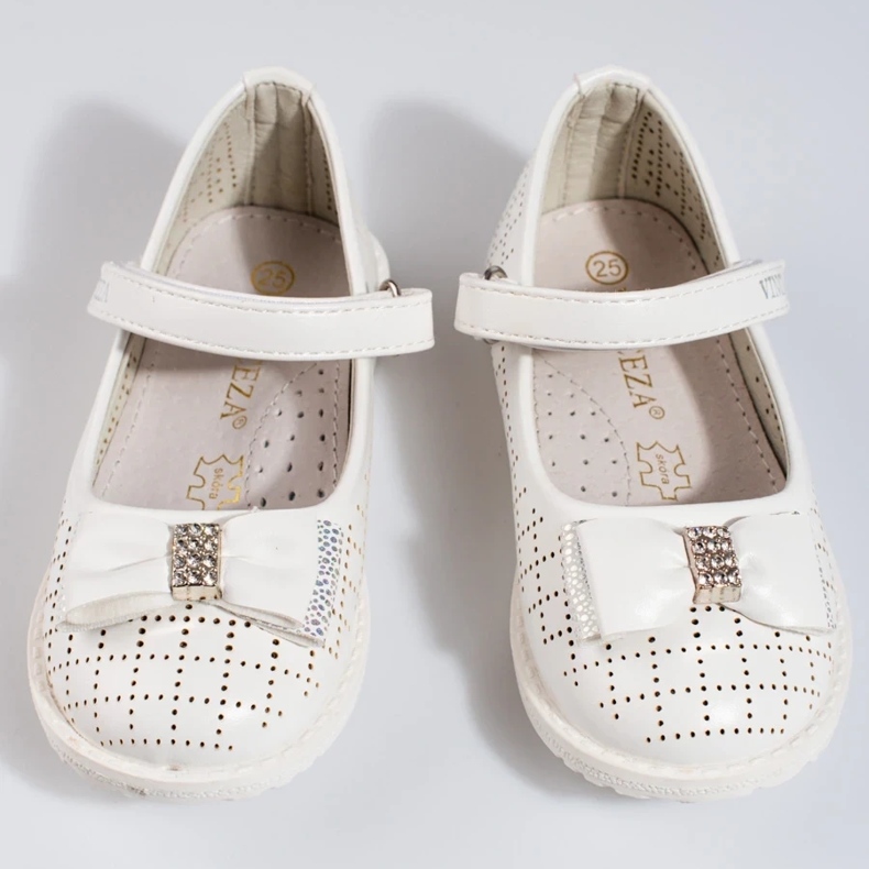 Flickor genombrutna ballerinor Vinceza vit 2