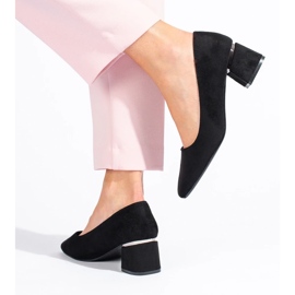 Vinceza dampumps på lågklackat svart 1