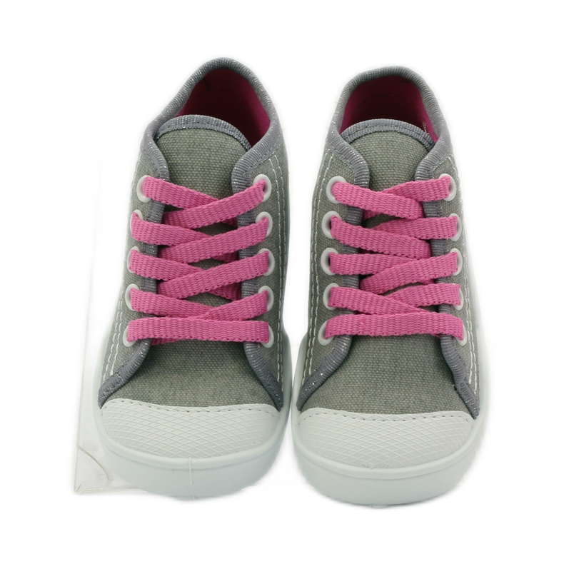 Tofflor på sneakers Befado 218P048 konik rosa grå 4