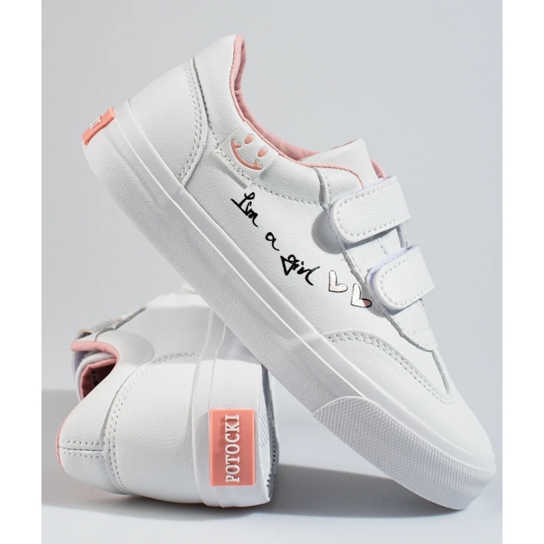 W. Potocki Kardborre sportskor för tjejer Potocki vita 2