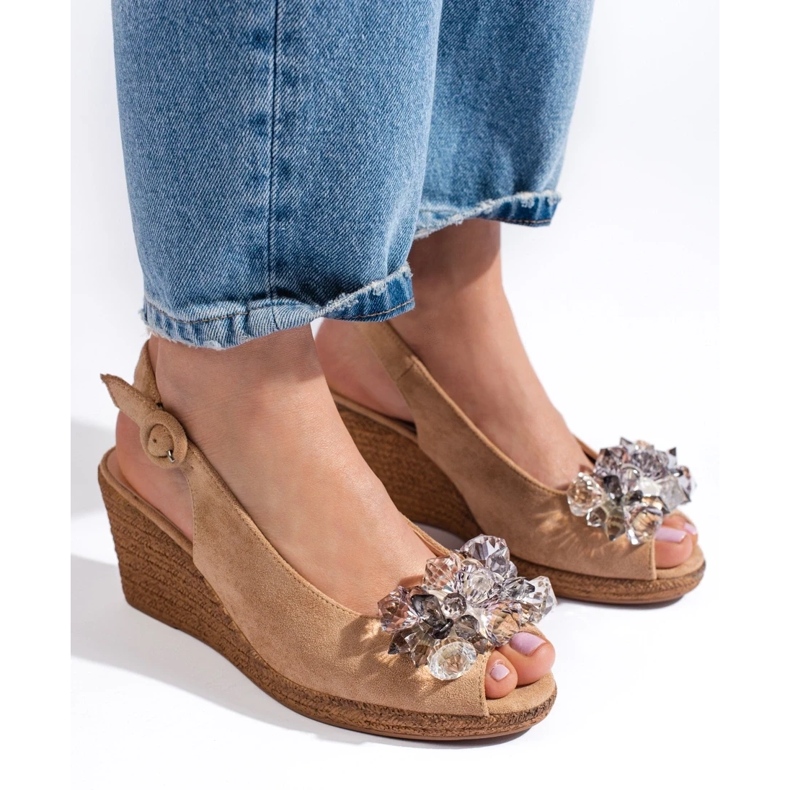 W. Potocki Beige espadrillesandaler för kvinnor från Potocki 1