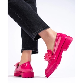 Dammockasiner Shelovet lackade med fuchsiakristaller rosa 3