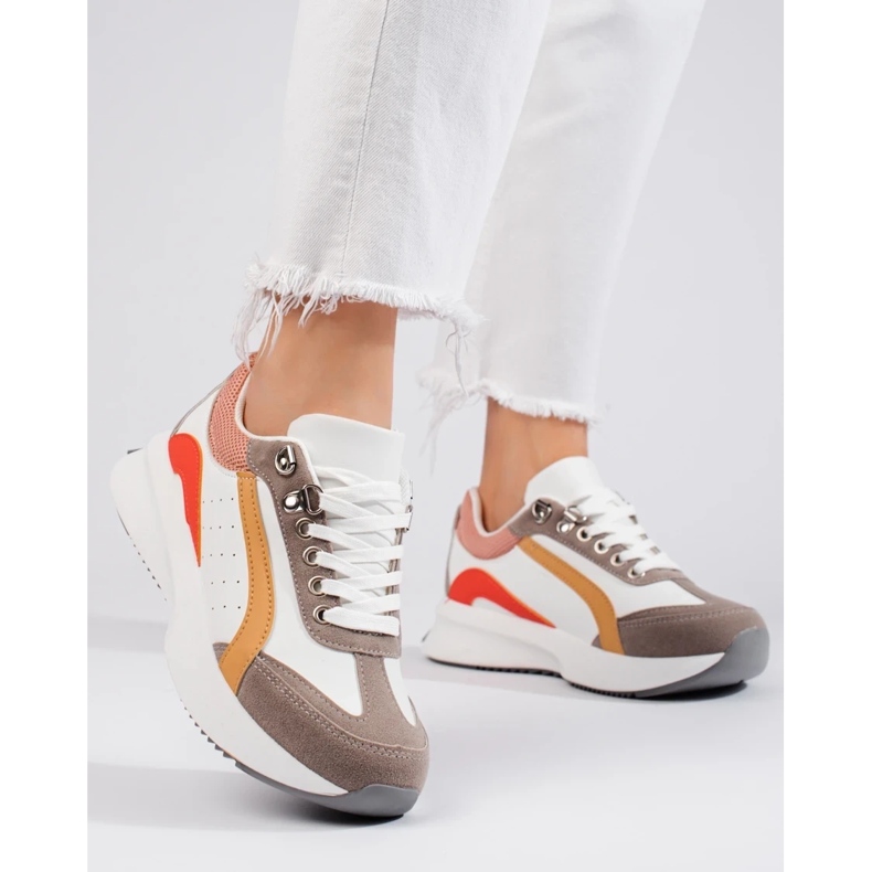 Shelovet flerfärgade sneakers för kvinnor vit 2
