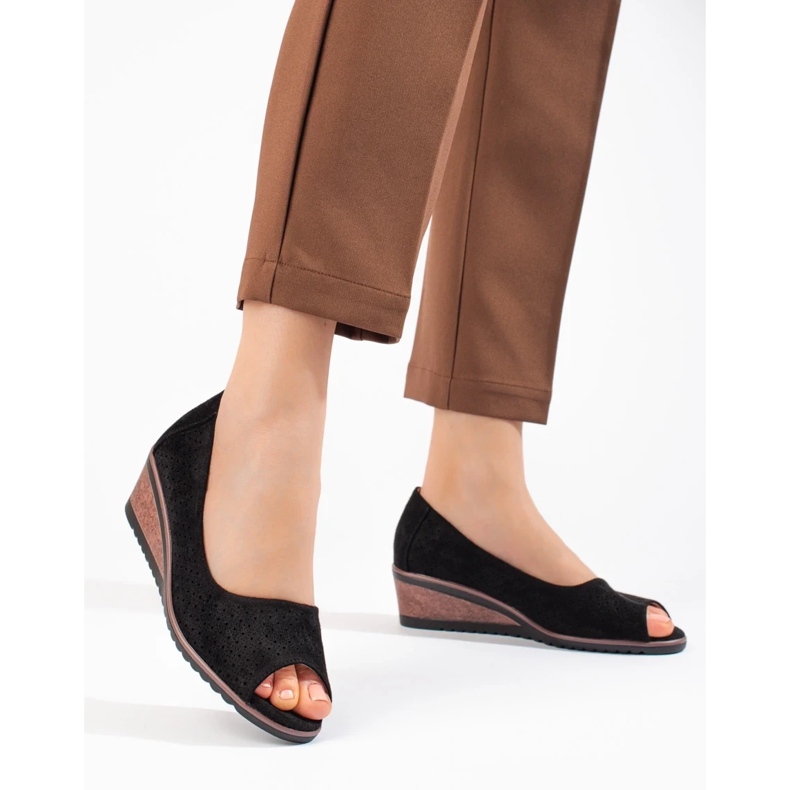 W. Potocki Genombrutna mockapumpar för kvinnor Potocki svarta 1