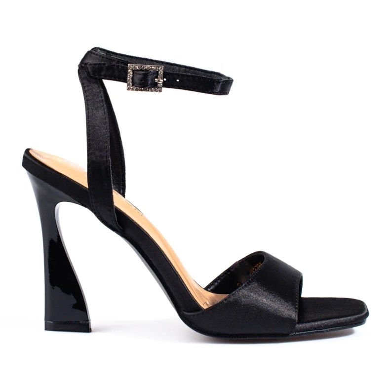 W. Potocki Högklackade damsandaler Potocki svarta 2
