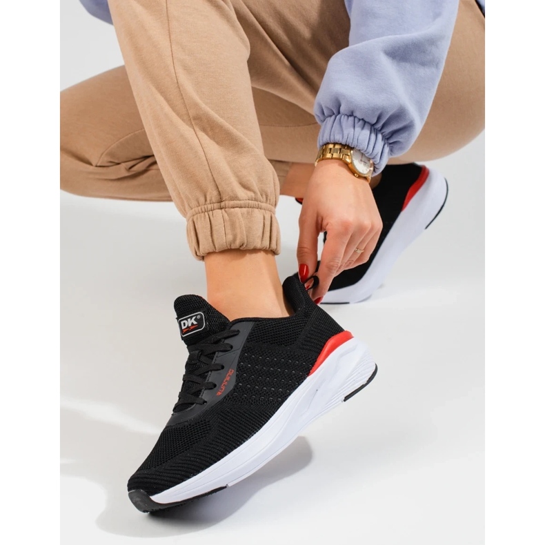 Svarta sportskor för kvinnor med tjock sula DK 2