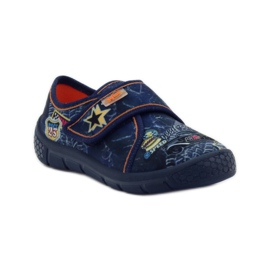 Tofflor Super Light Bottom Car Befado marinblå orange 1