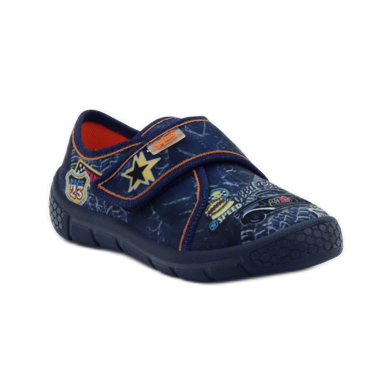 Tofflor Super Light Bottom Car Befado marinblå orange 1