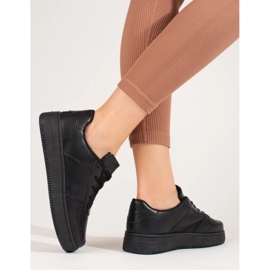 Shelovet svarta sportskor med tjock sula 2