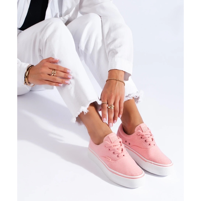 Rosa sneakers för kvinnor Big Star LL274147P 2