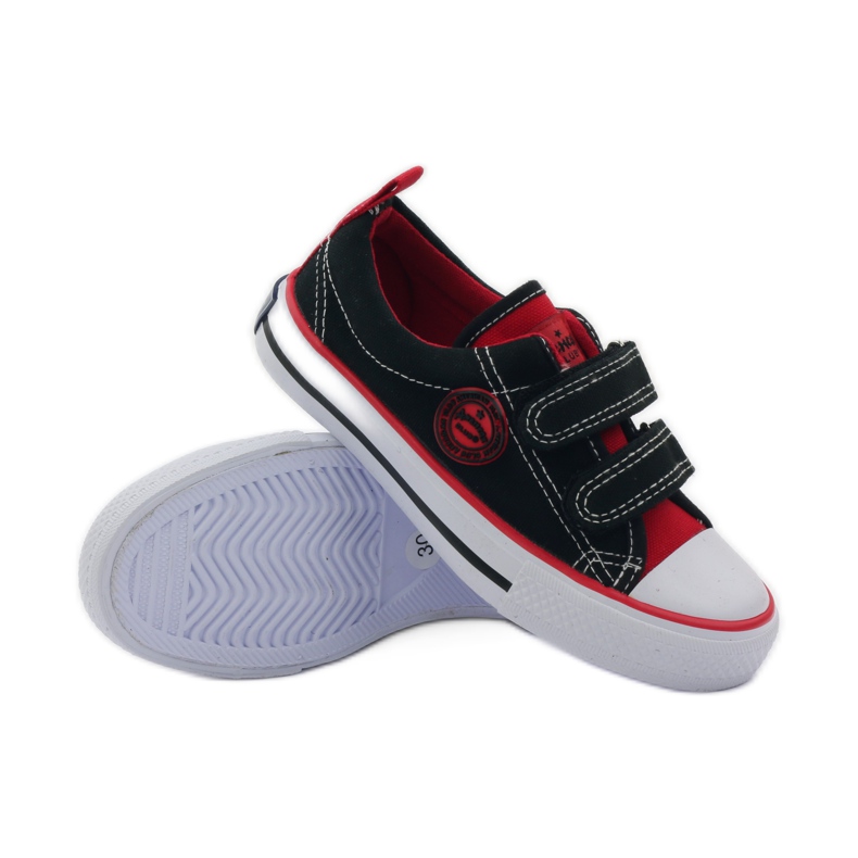 American Club Amerikanska svarta/röda rovor sneakers 3