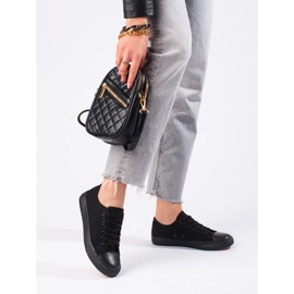 Klassiska svarta Shelovet sneakers för kvinnor 1