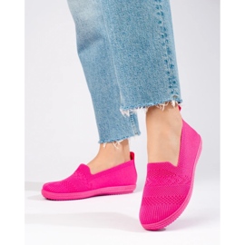 Slip-on sneakers i textil för kvinnor Shelovet rosa 1