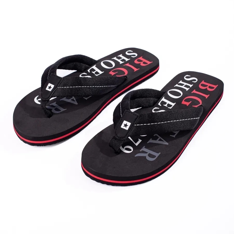 Big Star svarta tofflor för män LL174614 1