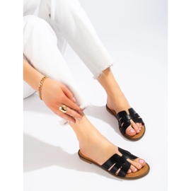 Klassiska svarta Shelovet-tofflor för kvinnor 2