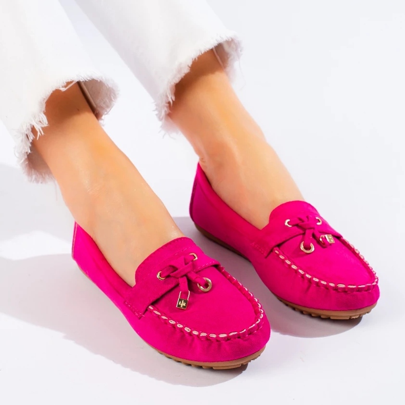 Rosa mocka loafers för kvinnor från Shelovet 1