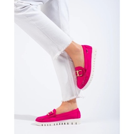 Mockasin i mocka på en tjock sula rosa Shelovet 1