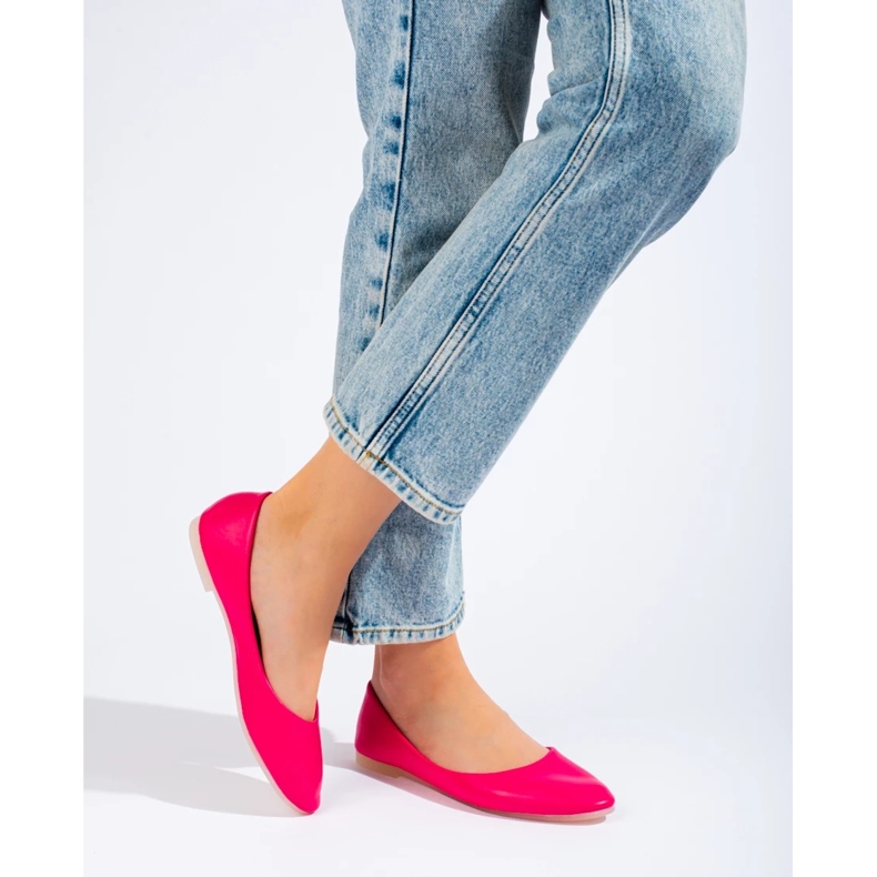 Rosa ballerinor för kvinnor gjorda av Shelovet eko-läder 2