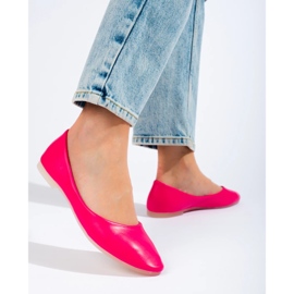 Rosa ballerinor för kvinnor gjorda av Shelovet eko-läder 1