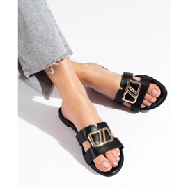 Eleganta svarta Shelovet-tofflor för kvinnor 2