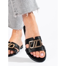 Eleganta svarta Shelovet-tofflor för kvinnor 1