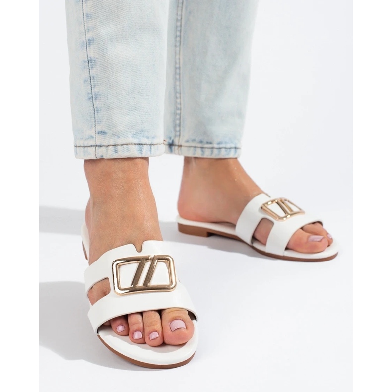 Eleganta damtofflor vita Shelovet 1