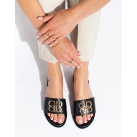 Klassiska svarta Shelovet-tofflor för kvinnor 2