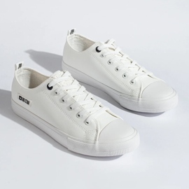 Vita herrsneakers gjorda av ekologiskt läder Big Star KK174008 2