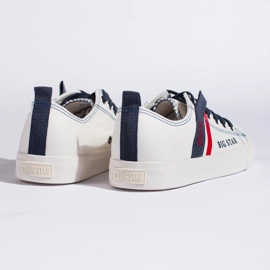 Vita herrsneakers gjorda av ekologiskt läder Big Star LL174005 2