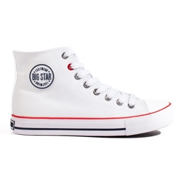 White Big Star T274026101 höga sneakers för kvinnor vit 2