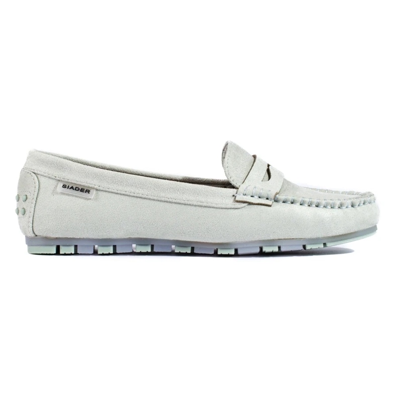 Ljusgröna loafers i mocka för kvinnor från Shelovet 2