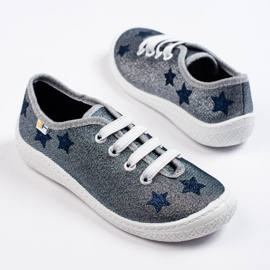 SHELOVET 3F grå slip-on sneakers för barn 2