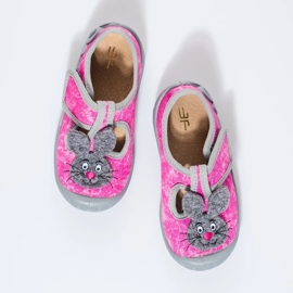 Kardborre tofflor för tjejer rosa marmor Shelovet 1