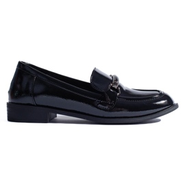 Shelovet klassiska loafers i svart lack 2
