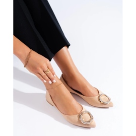 Beige mockaballerinor för kvinnor från Shelovet 2