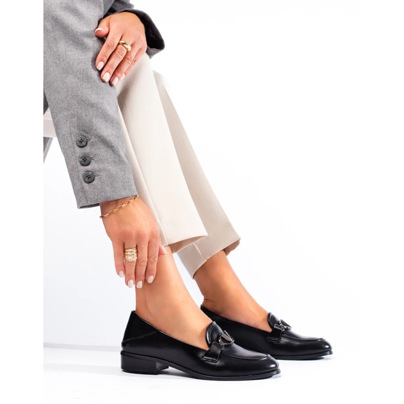 Svarta damherrar gjorda av Shelovet ekologiskt läder 2