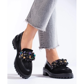 Loafers i svart mocka för kvinnor från Shelovet 2